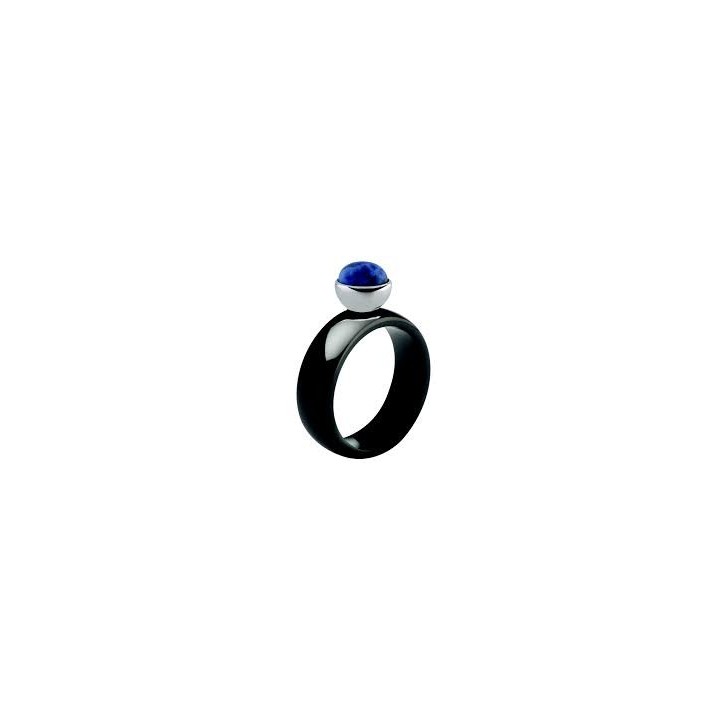 MELANO PIERŚCIONEK TWISTED CERAMICZNY BLACK M01R 5020 07MM SHINY BL