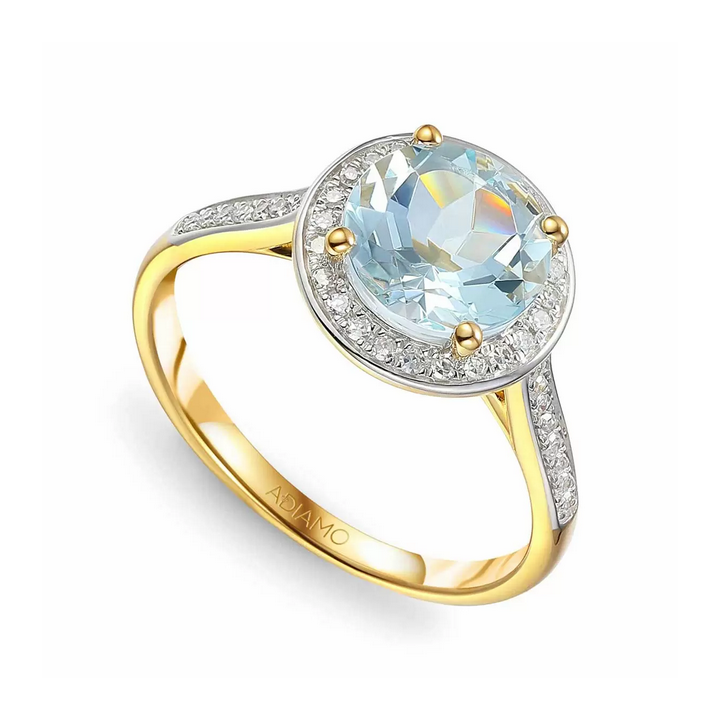 DIAMENTY Pierścionek R75601 Y AQ