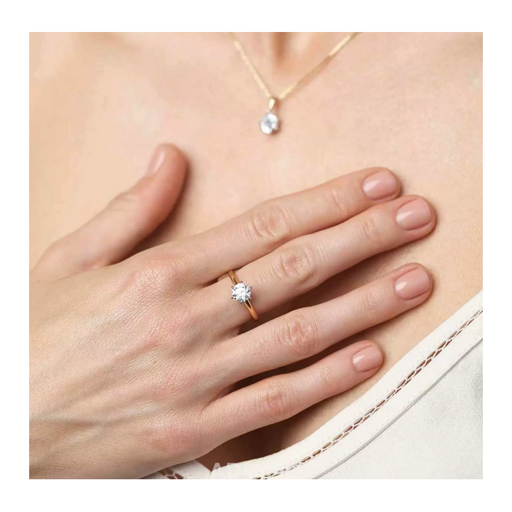 DIAMENTY Pierścionek R58829 YWLGD