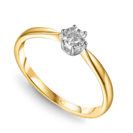 DIAMENTY Pierścionek R70211 YW