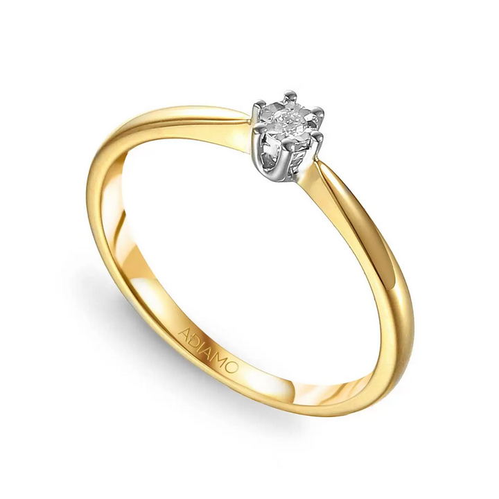 DIAMENTY Pierścionek R70211 YW