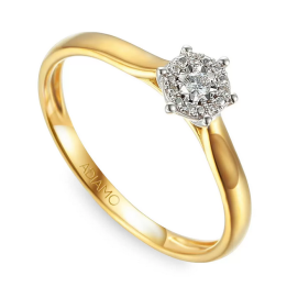 DIAMENTY Pierścionek R69379 YW
