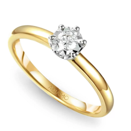 DIAMENTY Pierścionek R55117 YW
