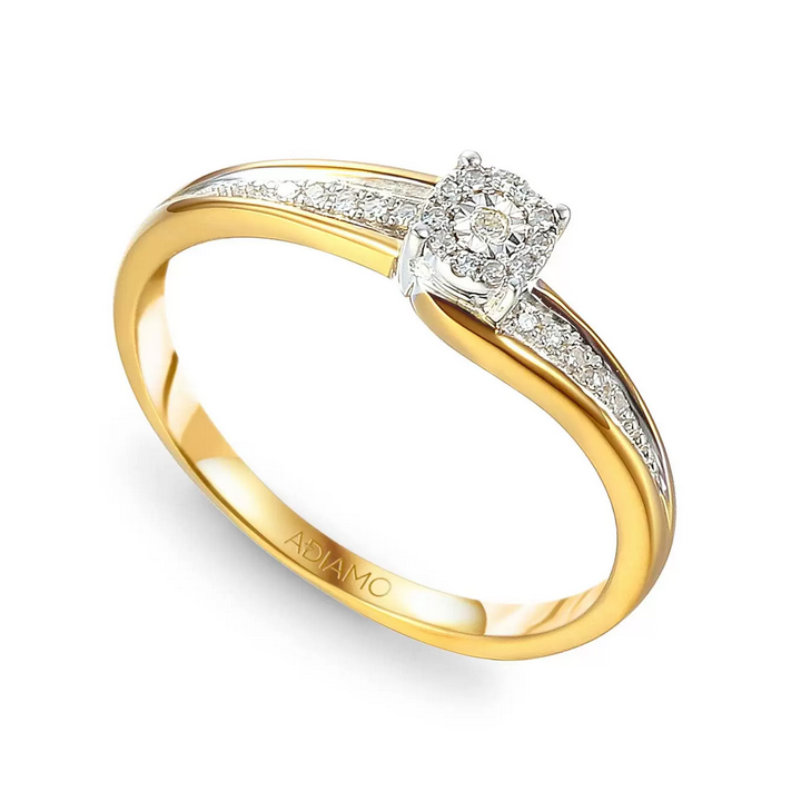 DIAMENTY Pierścionek R55226 YW