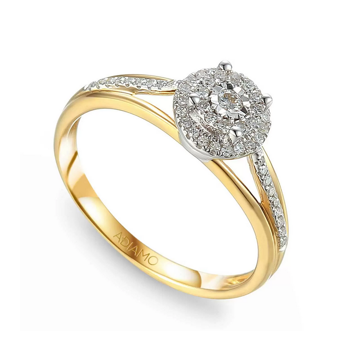 DIAMENTY Pierścionek R55167 YW