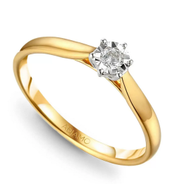 DIAMENTY Pierścionek R61118 YW