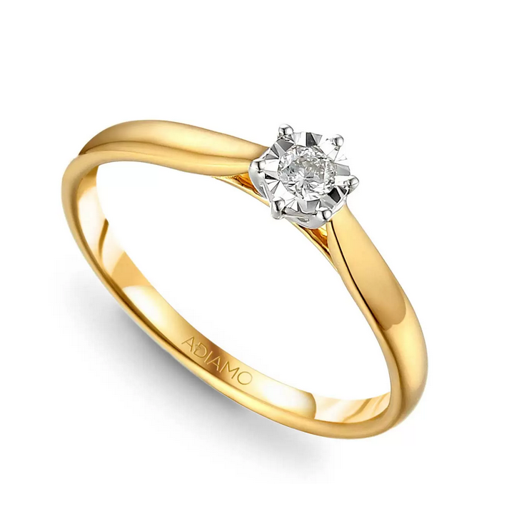 DIAMENTY Pierścionek R61118 YW