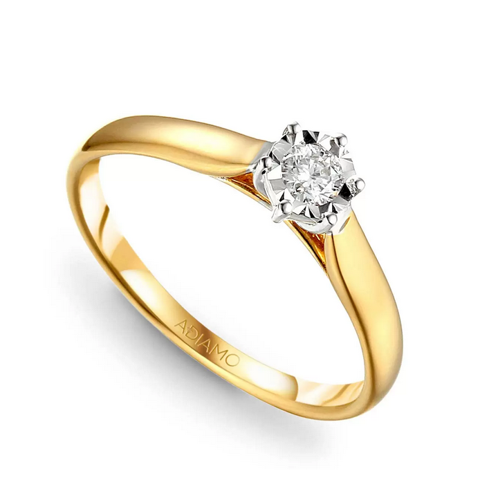 DIAMENTY Pierścionek R61118 YW