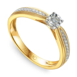DIAMENTY Pierścionek R55129 YW