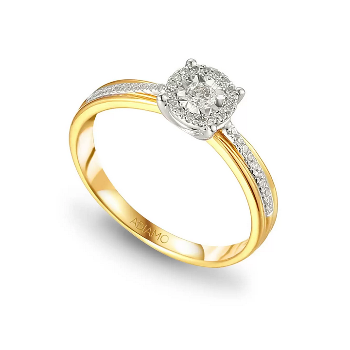 DIAMENTY Pierścionek R55159 YW