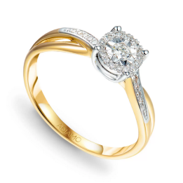 DIAMENTY Pierścionek R55230 YW