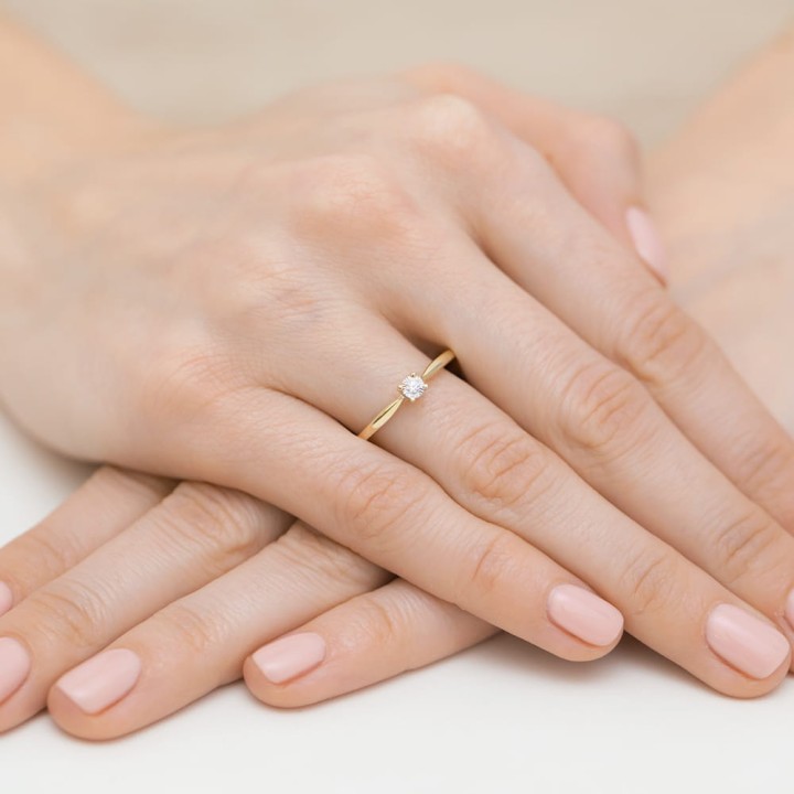 DIAMENTY Pierścionek W-461
