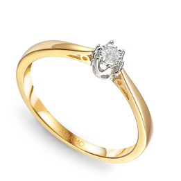 DIAMENTY Pierścionek R88312 YW
