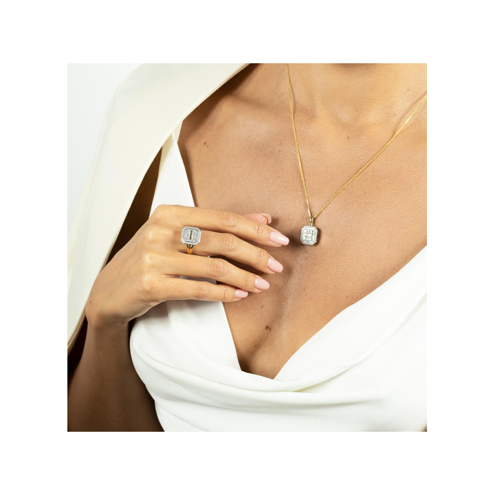 DIAMENTY Pierścionek R81608 Y