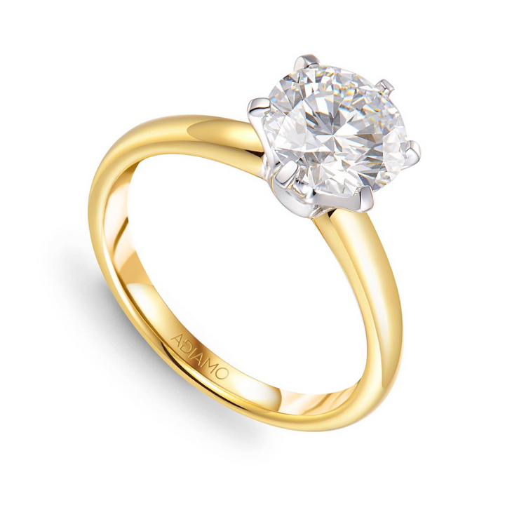 DIAMENTY Pierścionek R58829 YW LGD