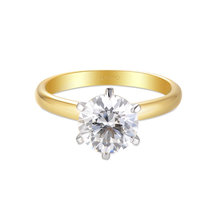 DIAMENTY Pierścionek R58829 YW LGD