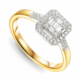 DIAMENTY Pierścionek R93399 YW