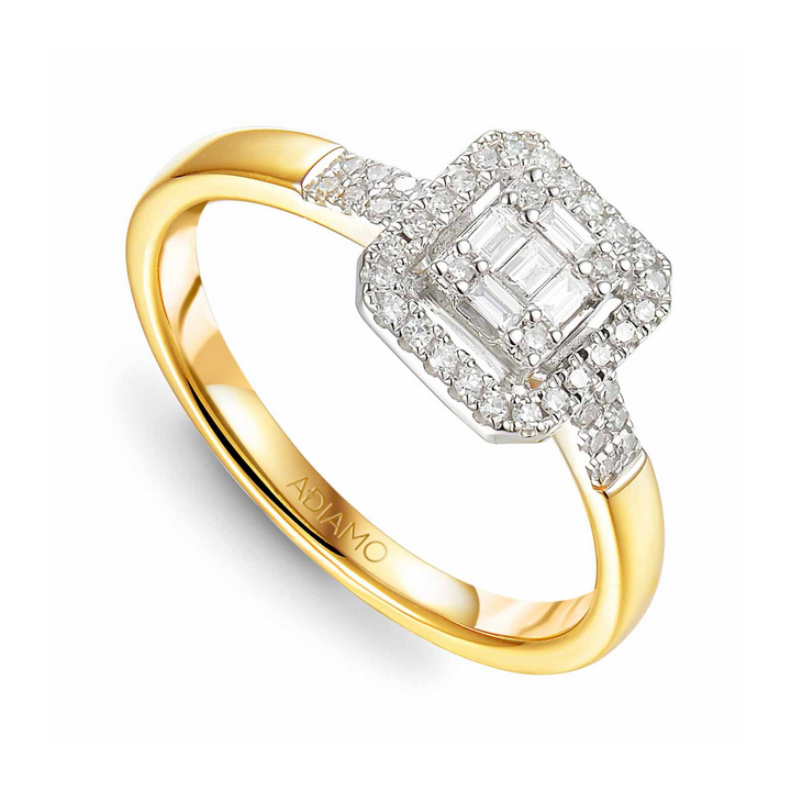 DIAMENTY Pierścionek R93399 YW