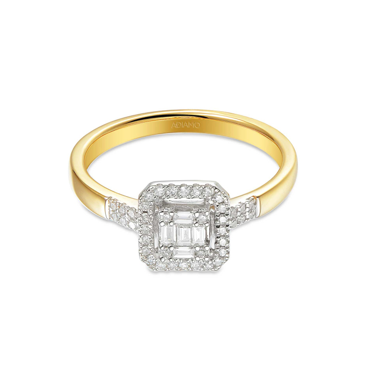 DIAMENTY Pierścionek R93399 YW